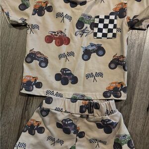 Cute Zo MonsterJam Shorts Set